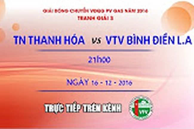 TN THANH HÓA - VTV BÌNH ĐIỀN LONG AN l TRANH GIẢI 3 GIẢI VĐQG 2016