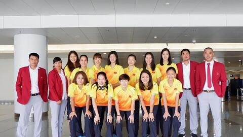 Đội tuyển bóng chuyền nữ lên đường tham sự Asiad 2018